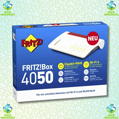AVM FRITZ!Box 4050 WLAN Wi-Fi 6 Router DSL Kabel Glasfaser FRITZBox OVP 🔝 - Bild 1 von 3