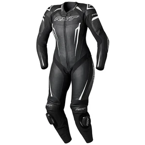 RST Tractech Evo 5 One Piece Ladies Leather Suit (CE) - Black/White/Black - Picture 1 of 9