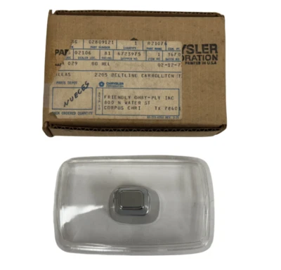 Plymouth Barracuda 1968 cuerpo A lado izquierdo luz de estacionamiento lente transparente 2809121 nuevo de stock Foto 1 de 4