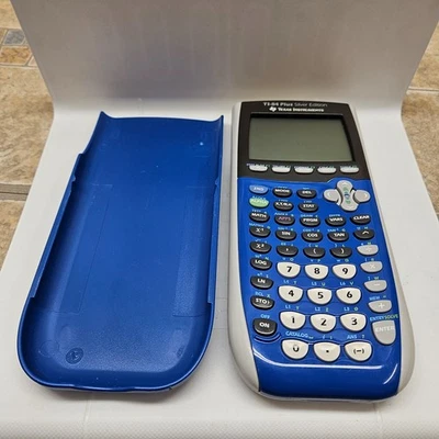 Texas Instruments TI-84 Plus Silver Edition Graphing Calculator & Cover - Image 1 of 4