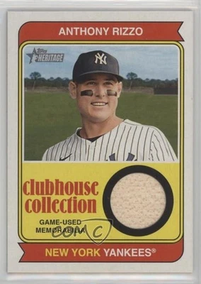 2023 Topps Heritage Clubhouse Collection Relics Anthony Rizzo #CCR-AR - Image 1 of 2
