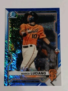 2021 Bowman #BCP-8 Marco Luciano Blue Moho Refractor #/150 - Picture 1 of 2