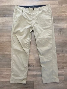 Pantalones chinos Western Rise Evolution para hombre 36x29 caqui nailon elástico - Imagen 1 de 8