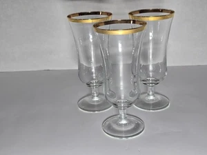 Große Cocktailgläser mit Goldrand, 3er Set - Bild 1 von 4