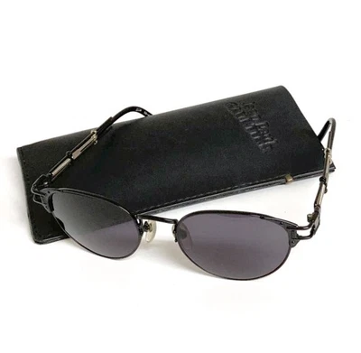 Gafas de sol ajustables unisex Jean Paul Gaultier 56-4177 marco negro lentes moradas Foto 1 de 4