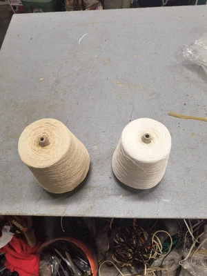 Spinrite Poly Bonded White and Off White Thread 10/3 Ply Cotton and Natural - Image 1 of 4