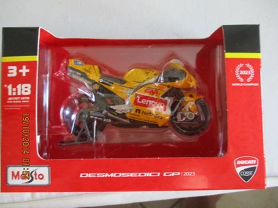 MAISTO  MINIATURE MOTO 1/18° DUCATI DESMOSEDICI GP 2023 FRANCESCO BAGNAIA N°1 - Photo 1/4