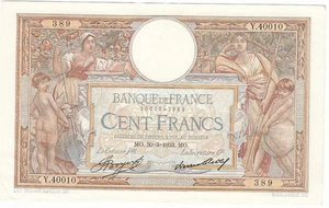 (FR1) 100 Francs LUC OLIVIER MERSON 30-03-1933 Fayette 24.12 100F370 - Bild 1 von 2