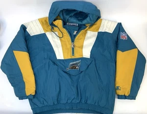 Vintage 90s Starter Pro Line Jacksonville Jaguars Jacket Large Pullover Banned! - Picture 1 of 18