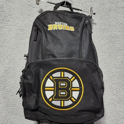 Boston Bruins Team Logo Action Backpack Bolsa Escolar Mochila Bolsa de Viagem Academia - Imagem 1 de 4