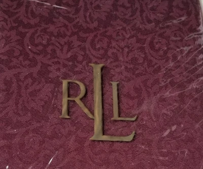 Ralph Lauren Paisley Wine Red Oblong Rectangular Tablecloth 60" X 120" NEW - Image 1 of 4