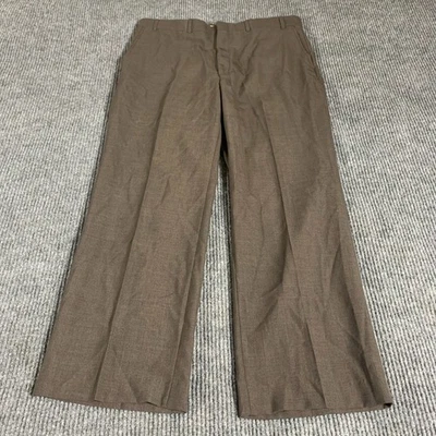 Винтажные мужские брюки Town Craft 38x30 коричневые камвольная шерстяная смесь невостребованные брюки - Изображение 1 из 4