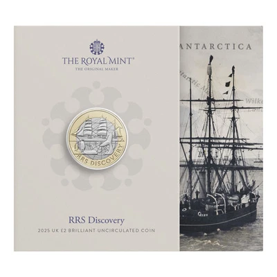 NEW: 2025 RRS Discovery £2 Brilliant Uncirculated Coin in Royal Mint Sealed Pack - Image 1 of 4