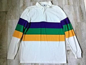 Crescent City Apparel Mardi Gras Striped Long Sleeve Shirt Unisex  sz L - Foto 1 di 3