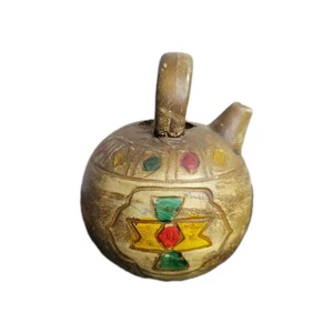 Native American Themed Pottery Kettle - Picture 1 of 4