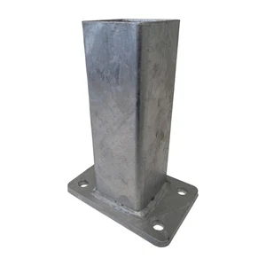 Spezial Fußplattenadapter 80x80mm Torpfosten feuerverzinkt Adapter Pfosten - Bild 1 von 2