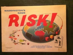 Risk Board Game VINTAGE ORIGINAL 1960s Waddingtons White Box Edition - Complete - Picture 1 of 16