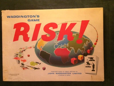 Risk Board Game VINTAGE ORIGINAL 1960s Waddingtons White Box Edition - Complete - Image 1 of 4