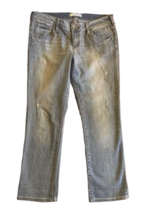 Pantalones de mezclilla PacSun Bullhead para mujer 13 cortos azules claros desgastados elásticos - Imagen 1 de 6