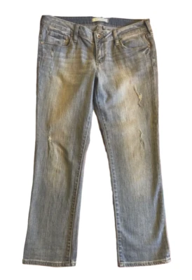 PacSun Bullhead 牛仔裤女式 13 短浅蓝色复古弹力 — 第 1/4 张图片