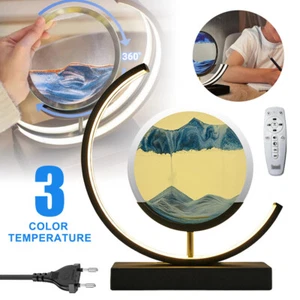 3D Sandbilder zum Drehen Fließende Sandmalerei Sandbild Sanduhr Deko für Büro - Bild 1 von 16