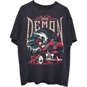 Disney 101 Dalmatians Cruella Speed Demon T-Shirt Black New - Picture 1 of 1