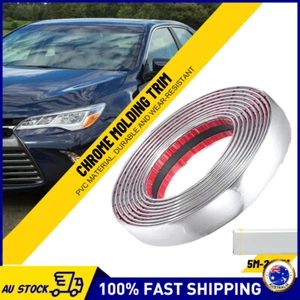 Automotive Door Side Chrome Strip Moulding Trim Bumper Garnish Protector 22MM - Picture 1 of 13
