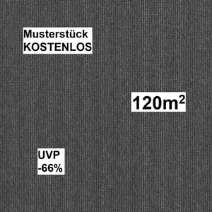 Teppichfliesen GRAU B1 50x50 Schlinge 5,5mm 4,95€/Fliese 120m2 UVP 58€/m2 -66% - Bild 1 von 11