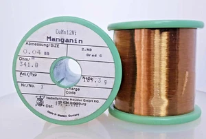 169.3g x 0.04mm E MANGANIN Isabellenhütte Heusler CuMn12Ni Resistance WIRE - Picture 1 of 4