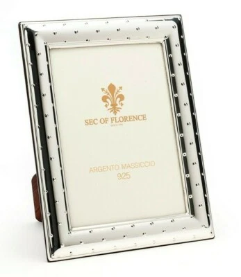 Elegante marco de fotos de lujo de plata de ley 925 de 6x4" 7231/10x15 EE. UU. Foto 1 de 4
