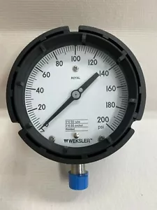 Weksler 4 1/2'' Royal Gauge AA442PH2LW 0-200 PSI, New - Picture 1 of 2
