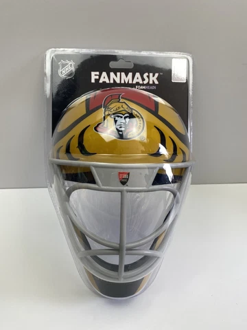 Ottawa Senators Hockey Fan Mask Goalie Mask Man Cave Gold Black Red NHL NEW Cover