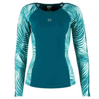 LASCANA Damen Badeshirt 91234409 Schwimmshirt Petrol Mint / 34 – 40 / SUP - Bild 1 von 4