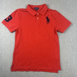 Ralph Lauren Shirt Youth Boys XL Red Big Pony Classic Slim Fit Patch Preppy #3 - Picture 1 of 8