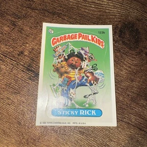1986 Garbage Pail Kids 123b STICKY RICK Original Series 3 GPK With Copyright - Picture 1 of 2