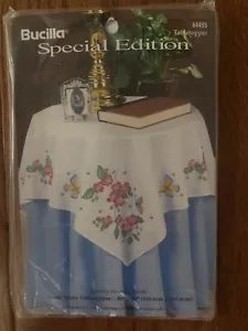 Bucilla Special Edition Floral Spray Table Topper Tablecloth 64455 (1996)-New - Picture 1 of 2