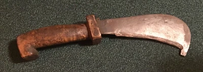 Rare Old Antique Primitive Wooden Handle Cane Beet Banana Harvesting Knife~JETZ - Image 1 of 4