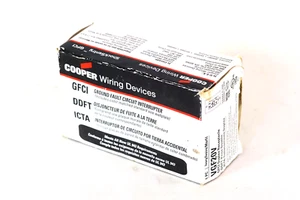 COOPER Wiring Device GFCI Receptacle Outlet ShockSentry VGF20V Ivory NOB - Picture 1 of 11