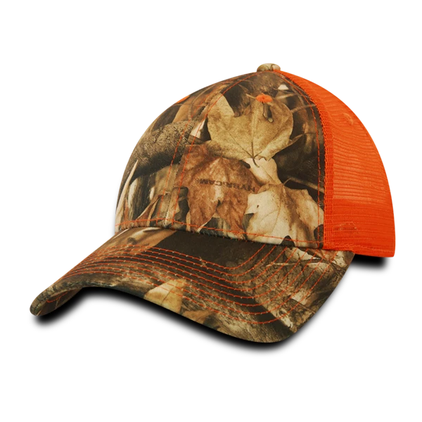 Decky Unisex 6 Panel Low Profile Structured Camo Trucker Cap - 218 - Image 1 of 1