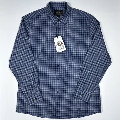 $135 New MADISON CREEK Men's Size Large L Check Print Cotton/Poly Button Front - Image 1 of 4