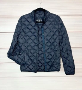 HACKMAN Daunenjacke Puffer leicht gesteppt Druckknopfleiste dunkelblau Gr. M (5) - Bild 1 von 14