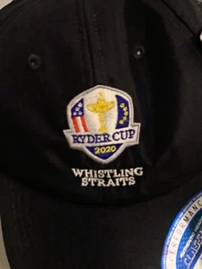 NWT! RYDER CUP 2000 HAT WHISTLING STRAITS NAVY BLUE  " AHEAD COOL" UPF 50+ RARE! - Picture 1 of 24