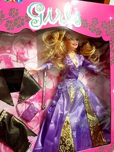 Girls with Flower - Bambola tipo Barbie Vestito Floreale Viola - Cigioki - Nuova - Imagen 1 de 5