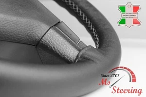 FUR ACURA MDX 11-13 SCHWARZE LEDER-LENKRAD ABDECKUNG, DUNKELGRAU NAHEN - Picture 1 of 7