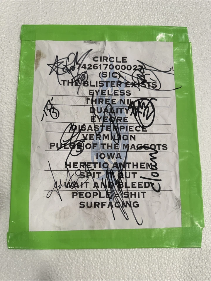 Slipknot Signed Setlist Og 9 - Image 1 of 1