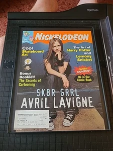 Nickelodeon Mag Avril Lavigne Cover Only Print Ad 2003 Framed 8.5X11 Vintage - Picture 1 of 1
