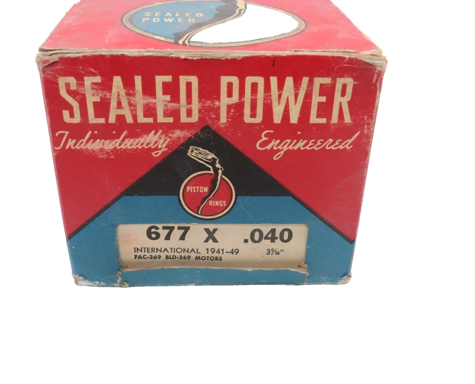 Винтажные герметичные поршневые кольца 677X .040 Intl 1941–49 двигатели FAC-269 BLD-269 - Изображение 1 из 4
