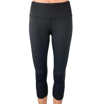 Lululemon Women's Black Low Rise Athletic Yoga Crop Capri Tight Leggings Pants S - Image 1 of 4