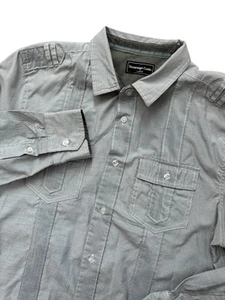 Sovereign Code Men’s Shirt Button Down Long Sleeve Shirt Size Large Striped - Picture 1 of 7