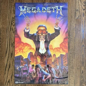 Vintage Megadeth Symphony Of Destruction Poster 34"×22" (1992) Heavy Metal Rock - Picture 1 of 12